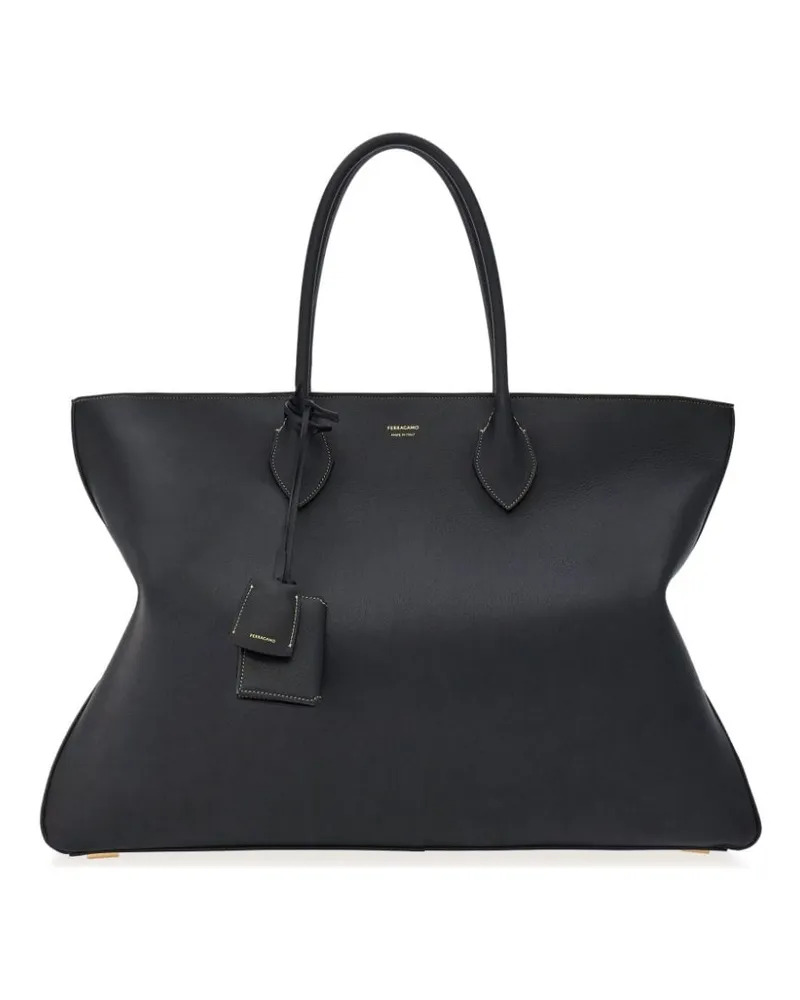 Ferragamo Shopper mit Logo-Stempel Schwarz