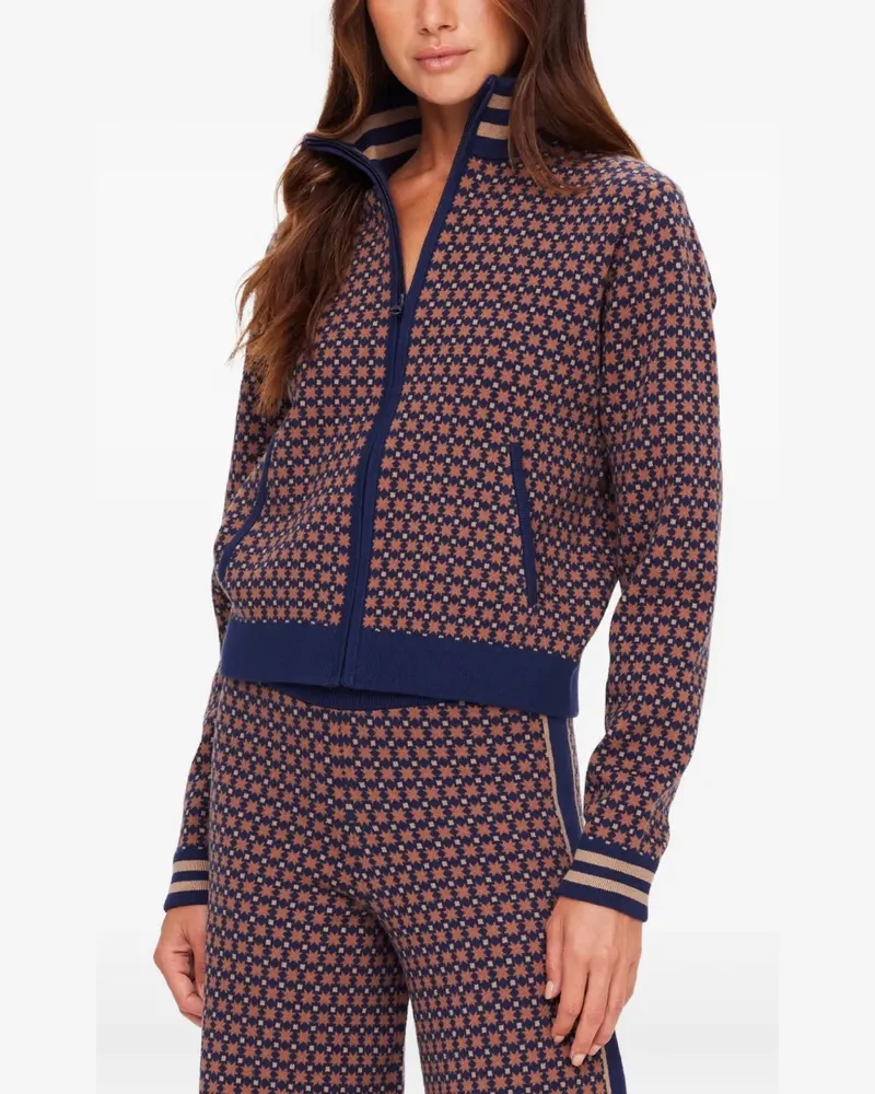 The Upside Geometrisch gemusterte Lumiere Margot Sportjacke - Blau Blau