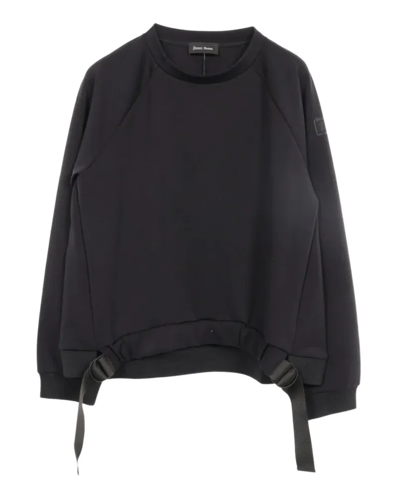 Herno 2020s Laminar buckle-strap sweatshirt - Schwarz Schwarz