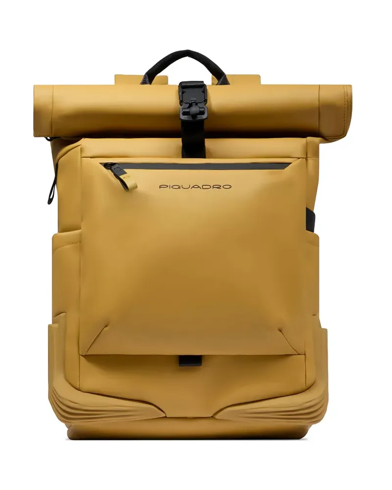 Piquadro water-resistant roll-top backpack - Gelb Gelb