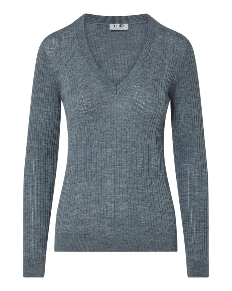 Liu Jo Pullover mit V-Ausschnitt - Grau Grau