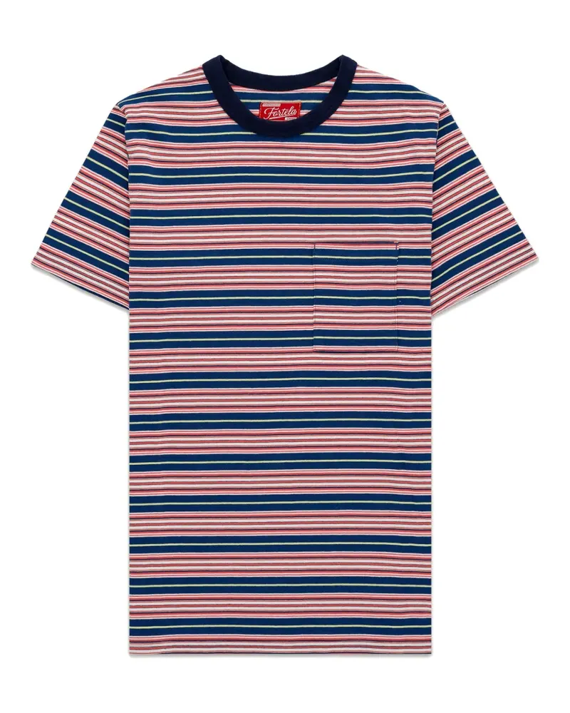 Fortela Yakut striped-pattern T-shirt - Blau Blau