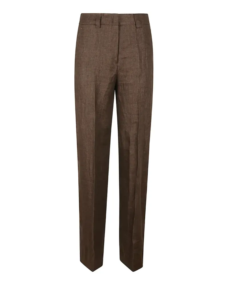 Incotex pressed-crease straight-leg trousers - Braun Braun