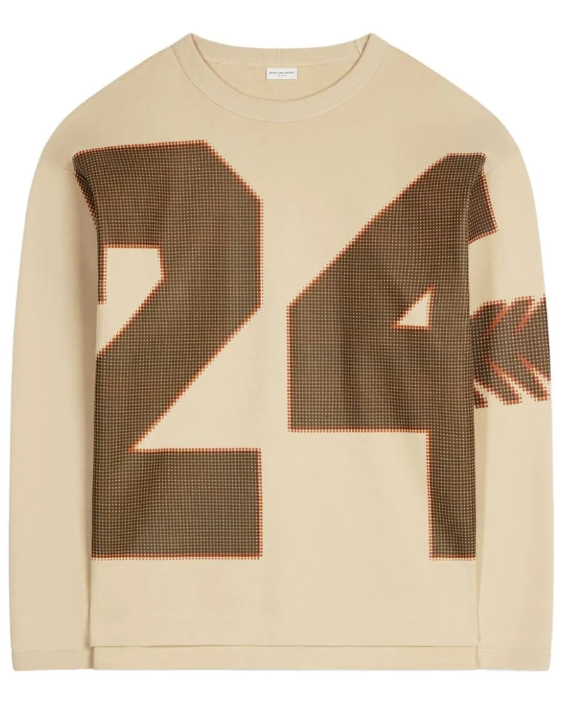 Dries van Noten Sweatshirt mit Print Nude