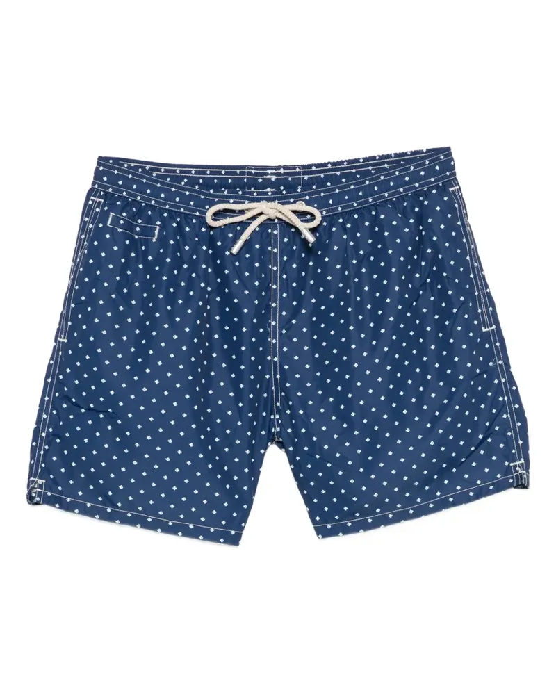 MC2 Saint Barth fish-print drawstring swim shorts - Blau Blau