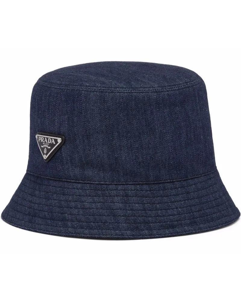 Prada Jeans-Fischerhut mit Logo - Blau Blau