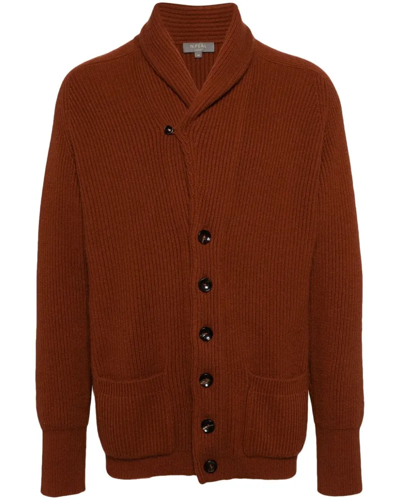 N.Peal Garrick Shawl Cardigan aus Kaschmir - Orange Orange