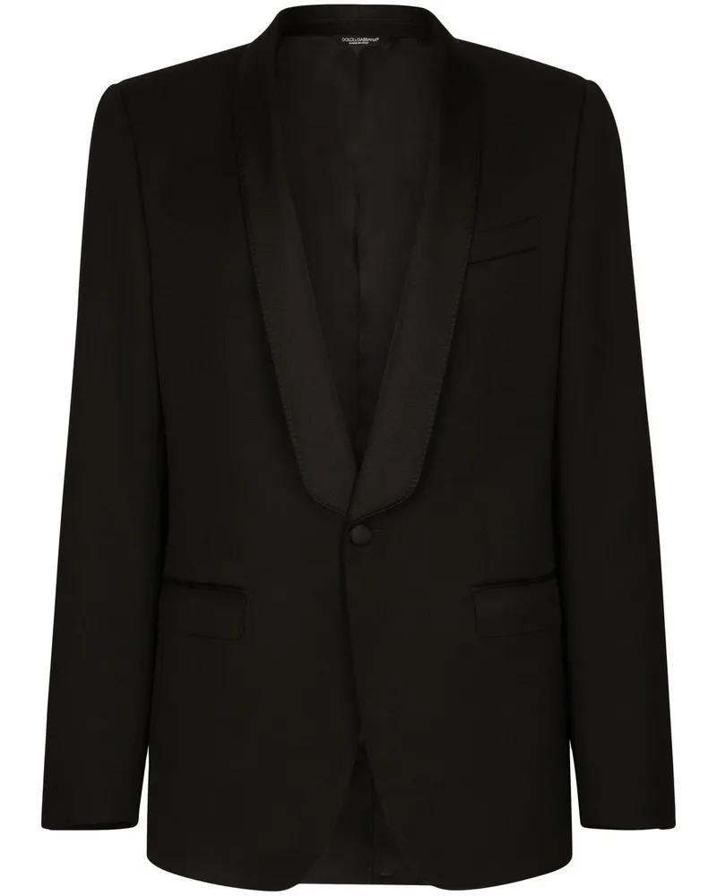 Dolce & Gabbana Einreihiges Sicilia-Fit-Sakko - Schwarz Schwarz