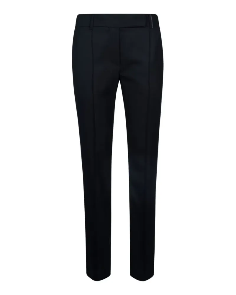 Brunello Cucinelli pressed-crease tailored trousers - Schwarz Schwarz