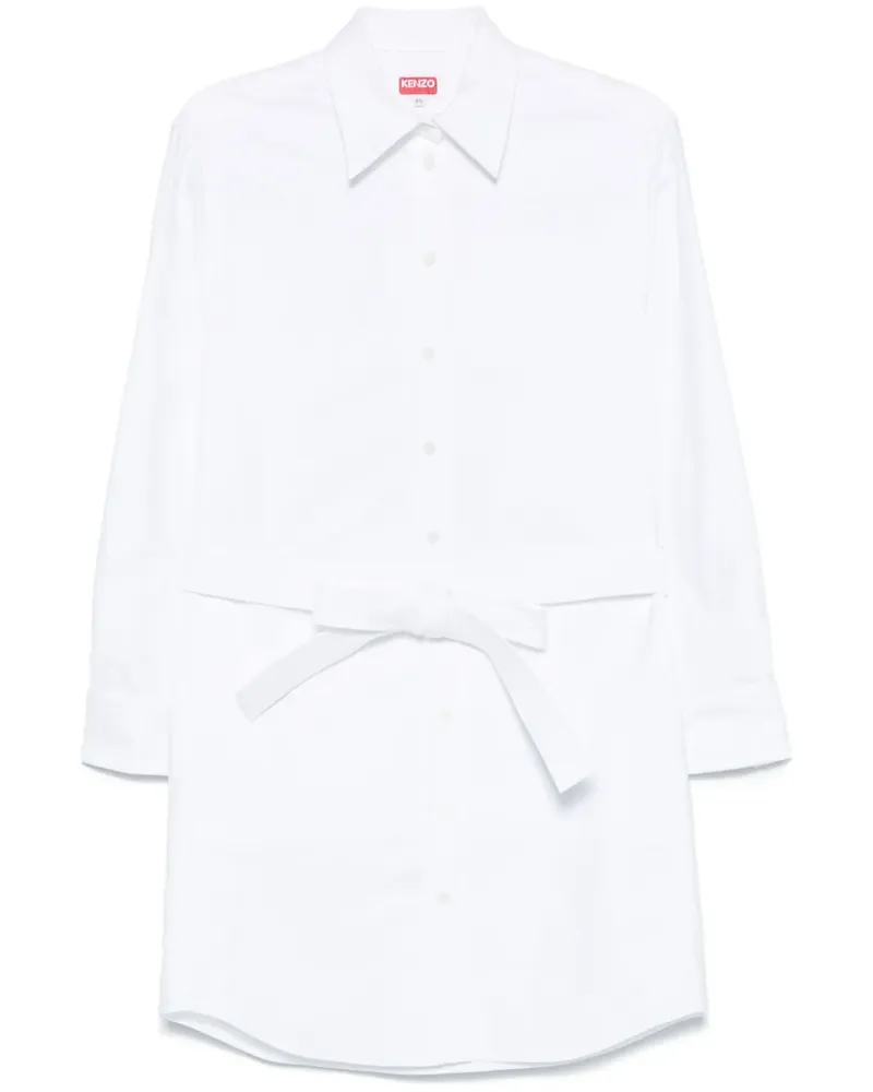 Kenzo Kurzes Hemdkleid - Weiß Weiß
