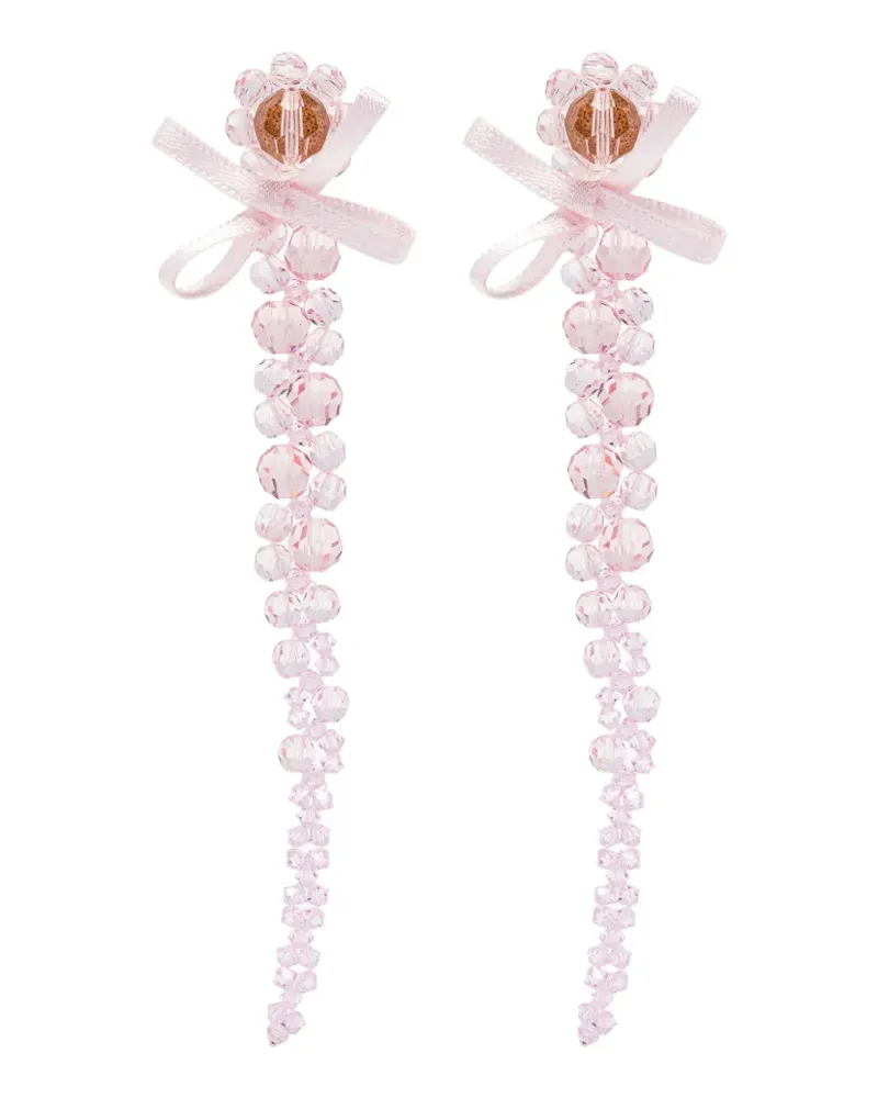 Simone Rocha Ohrringe mit Kristallen - Rosa Rosa