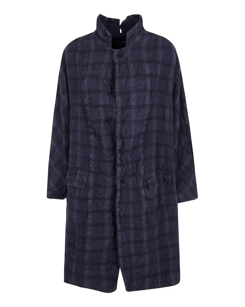 Daniela Gregis check-pattern single-breasted coat - Grau Grau