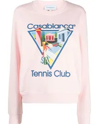 Casablanca Paris Tennis Club Sweatshirt Rosa