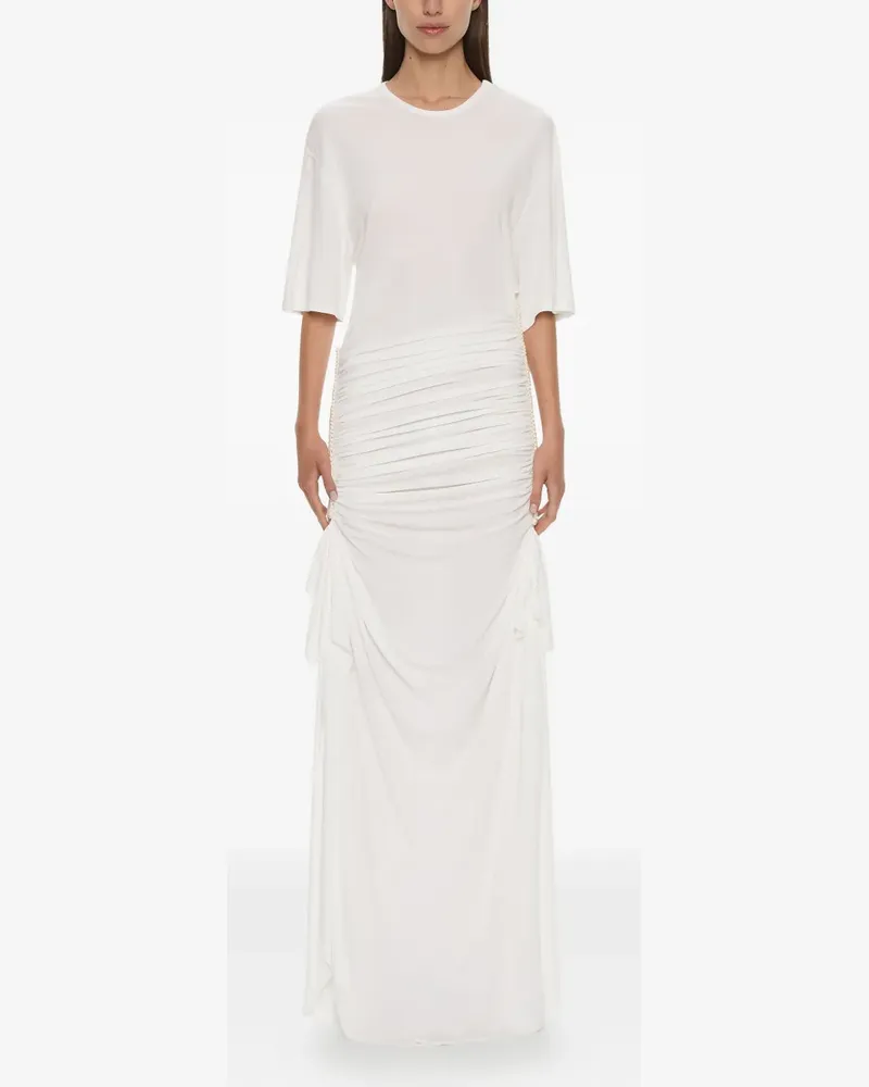 Christopher Esber Gerafftes Shibari Maxikleid - Weiß Weiß