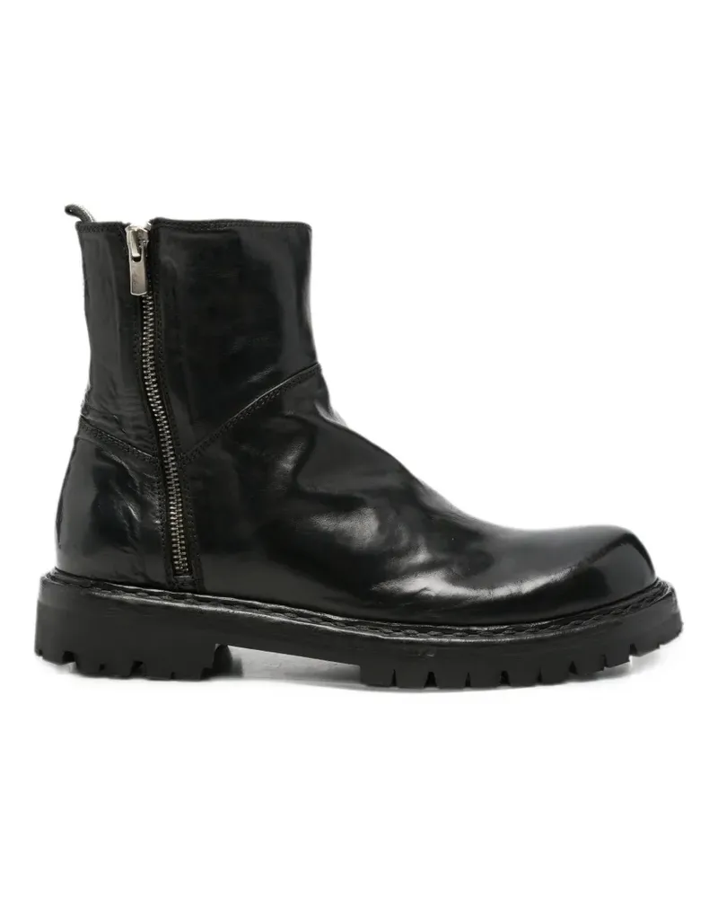 Officine Creative Italia zip-up lug-sole boots - Schwarz Schwarz