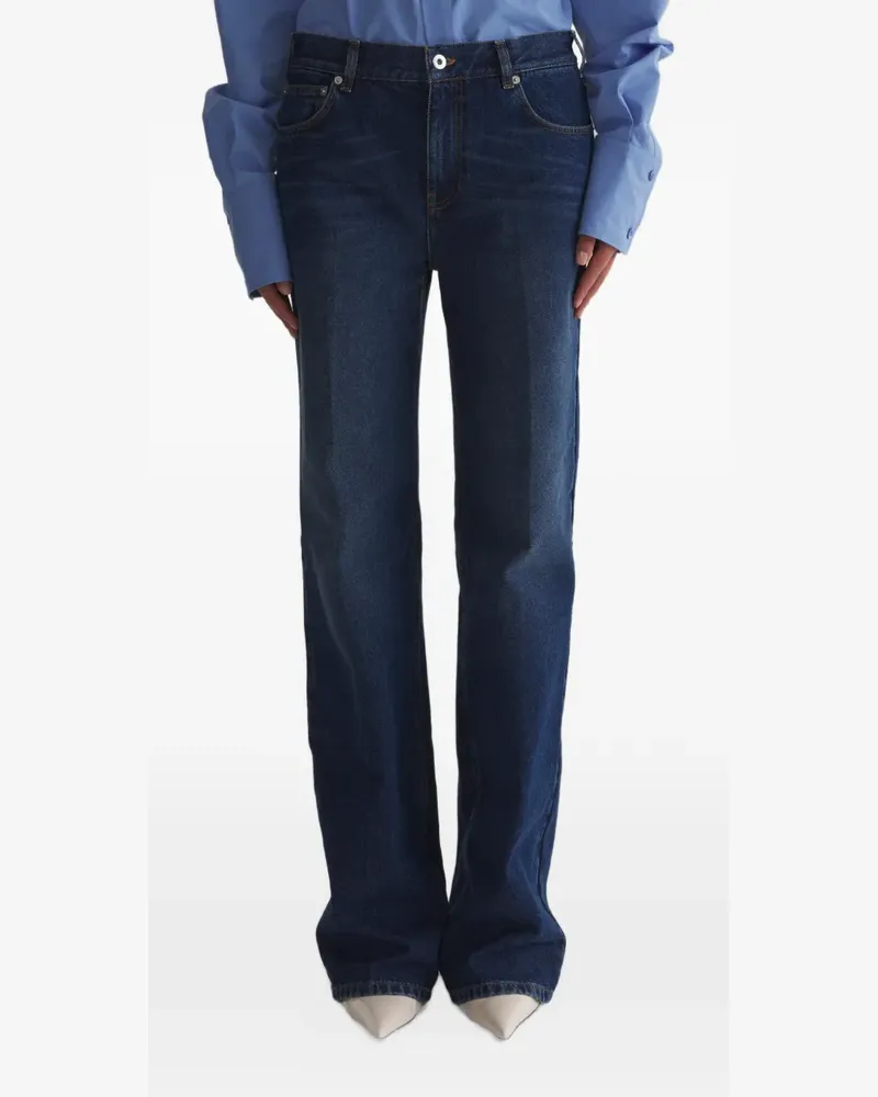 Thierry Mugler Tief sitzende maskuline Jeans - Blau Blau