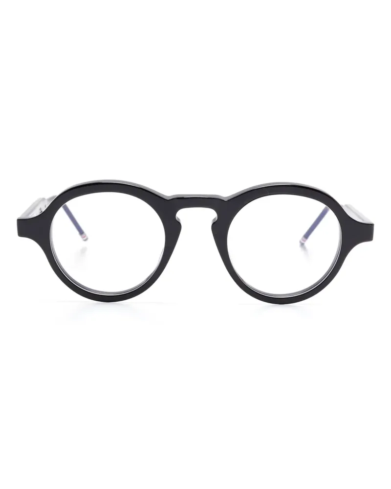 Thom Browne Brille mit rundem Gestell - Schwarz Schwarz