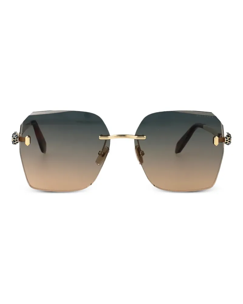 Bulgari Eckige Serpenti Forever Sonnenbrille - Gold Gold
