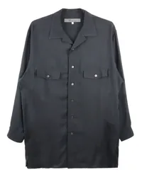 Yohji Yamamoto Hemd aus Satin Grau