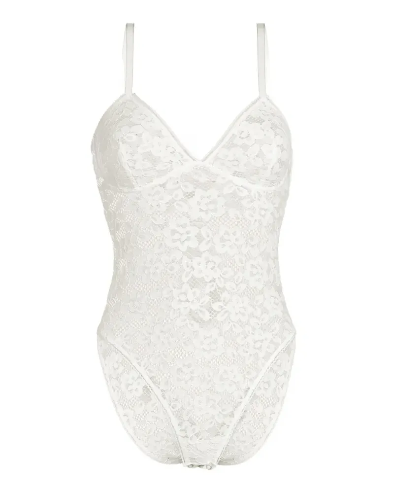 Wolford Body aus Spitze - Weiß Weiß