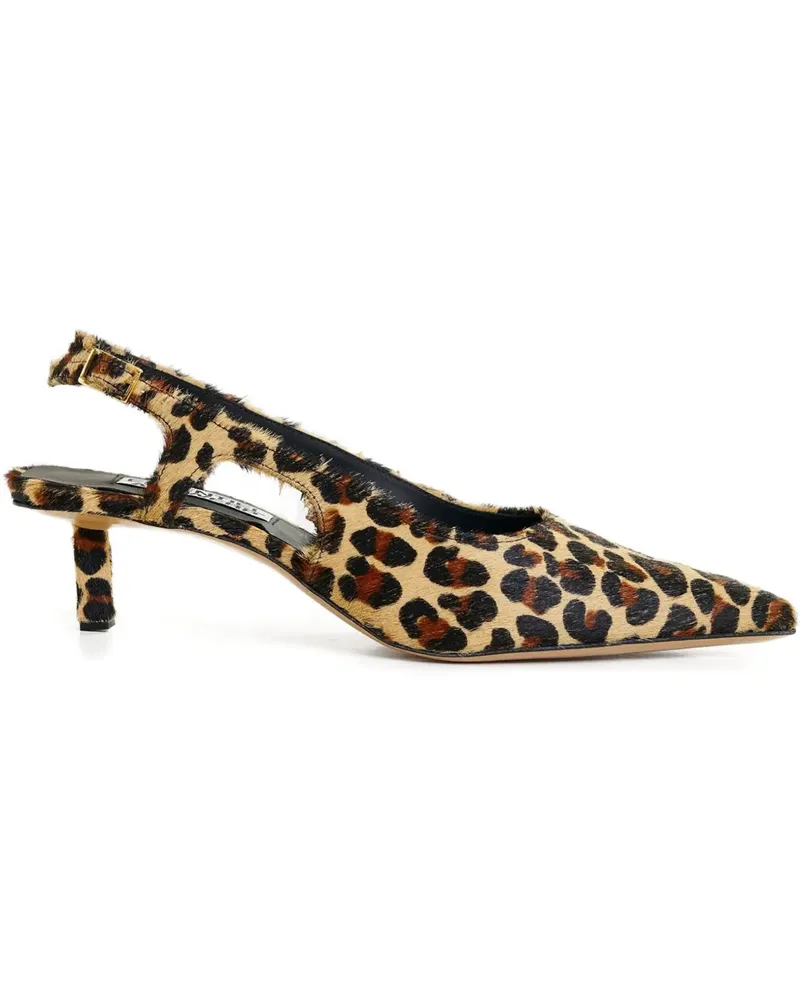 Essentiel Slingback-Pumps mit Leoparden-Print 45mm - Braun Braun