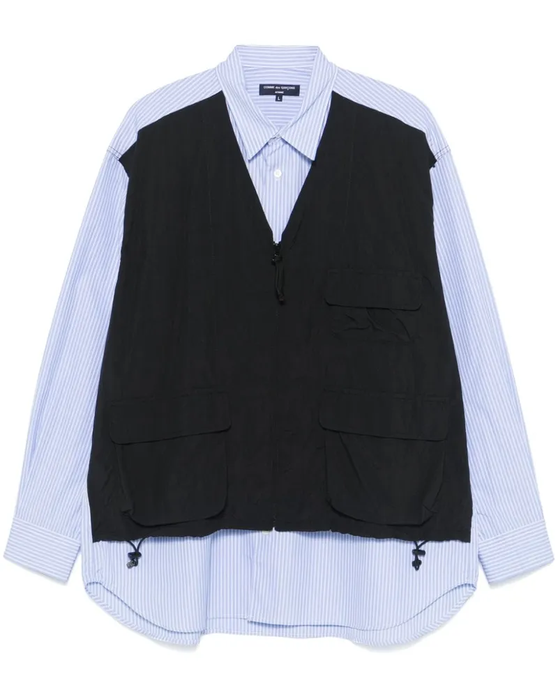 Comme des Garçons Gestreiftes Hemd - Blau Blau
