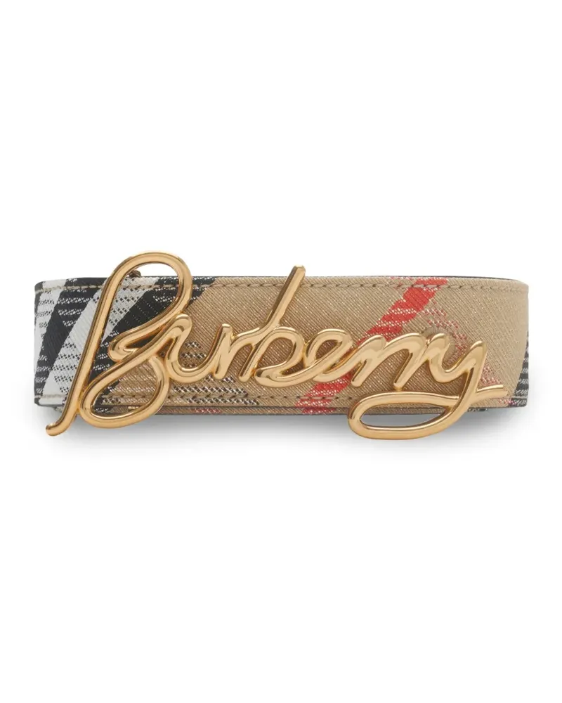 Burberry Wendbarer Gürtel mit Check - Nude Nude