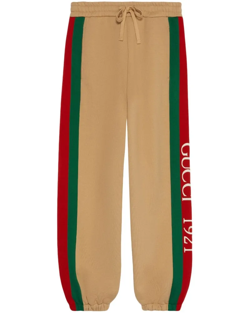 Gucci Jogginghose mit Logo-Stickerei Nude