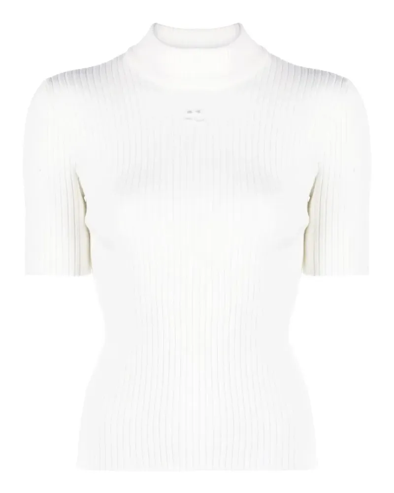 Courrèges ribbed-knit jumper - Weiß Weiß