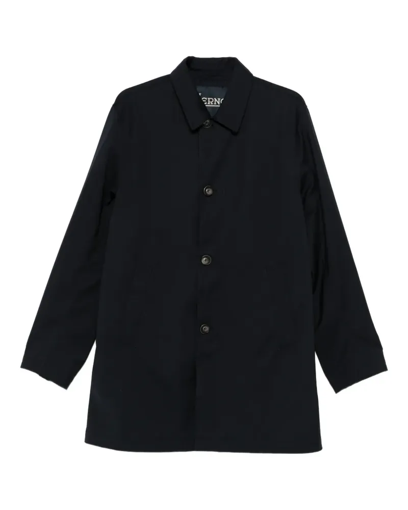 Herno button-front raincoat - Blau Blau