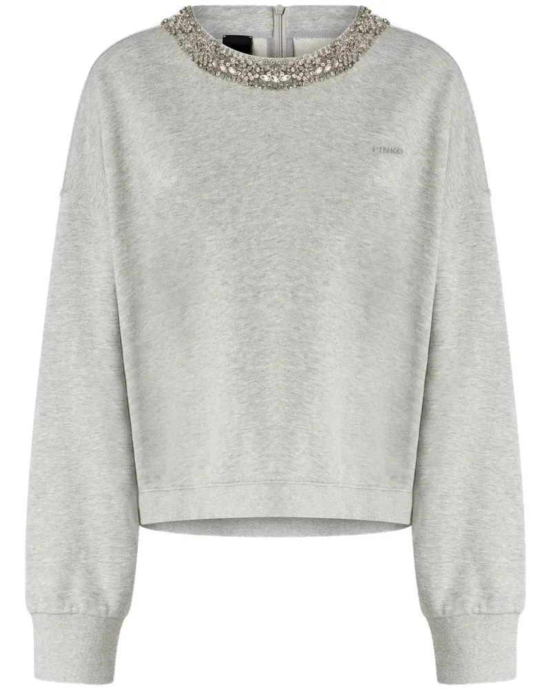 Pinko Sweatshirt mit Paillettenverzierung - Grau Grau