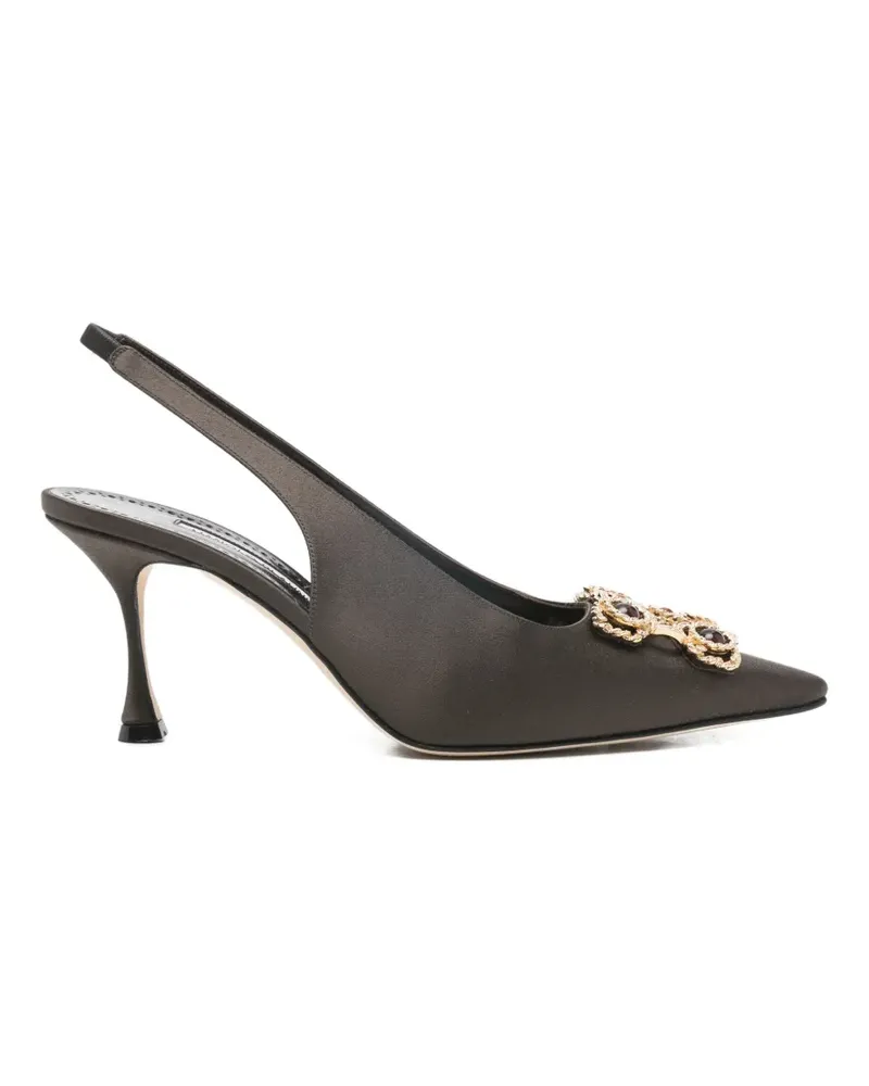 Manolo Blahnik embellished cupida pumps - Grau Grau