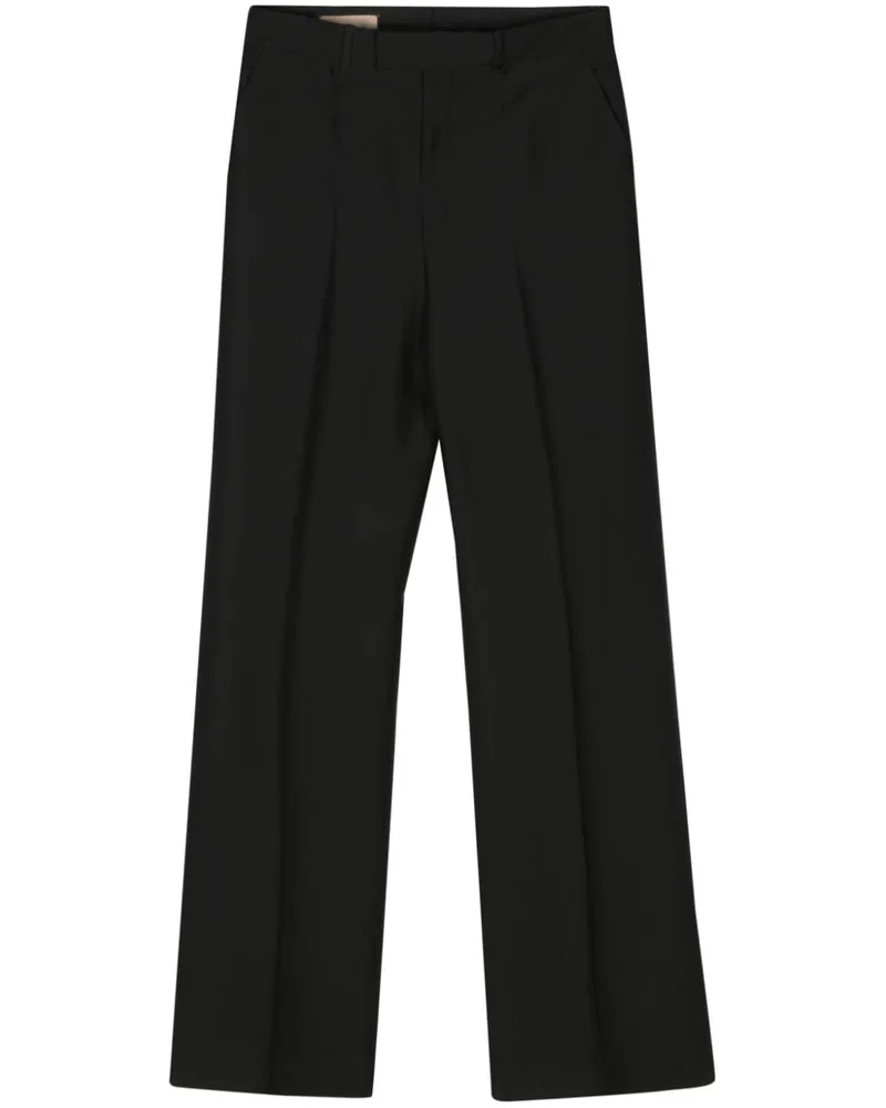 Gucci Klassische High-Waist-Hose - Schwarz Schwarz