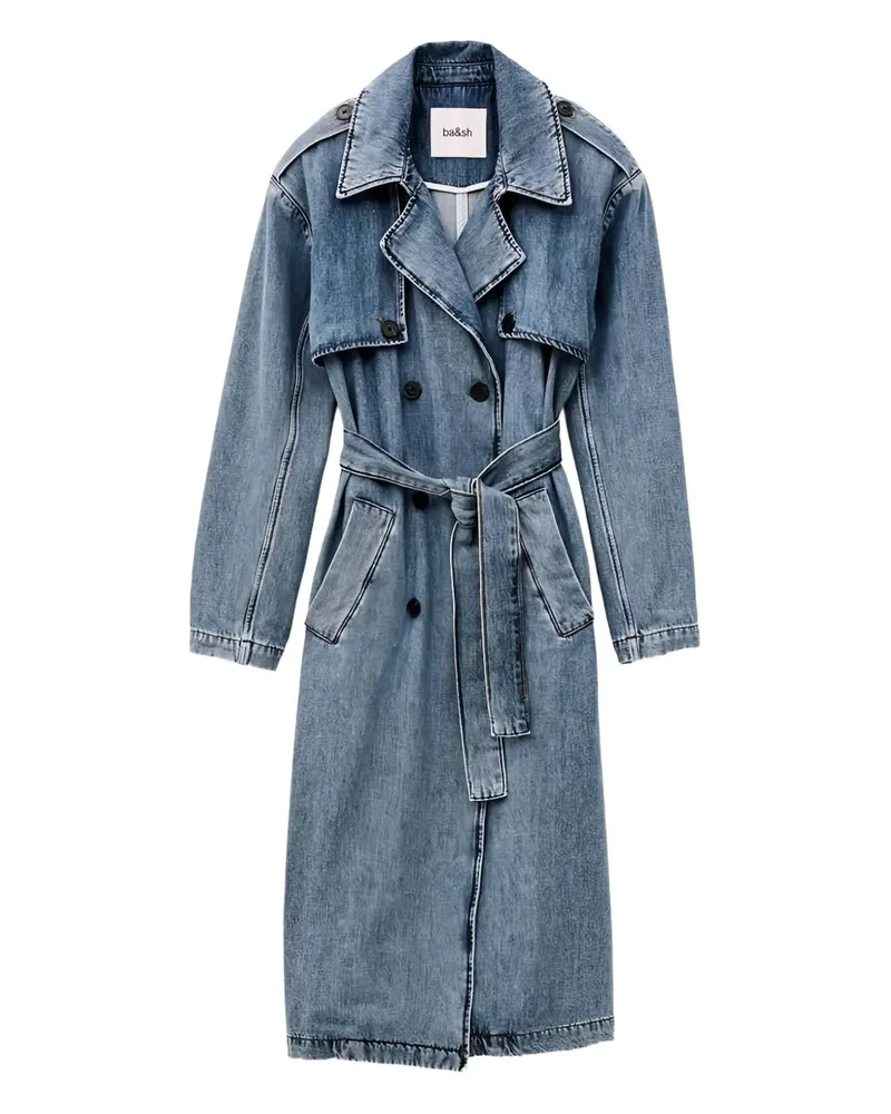ba&sh Tresca belted double-breasted coat - Blau Blau
