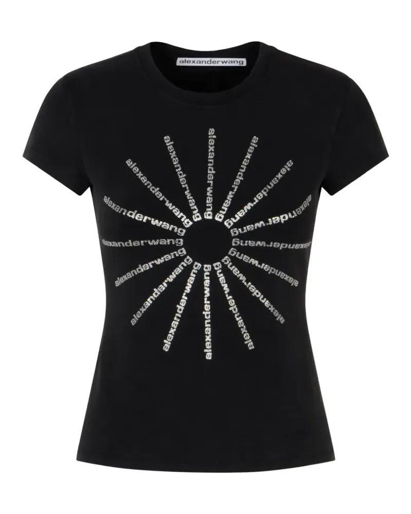 Alexander Wang crystal-embellishment T-shirt - Schwarz Schwarz