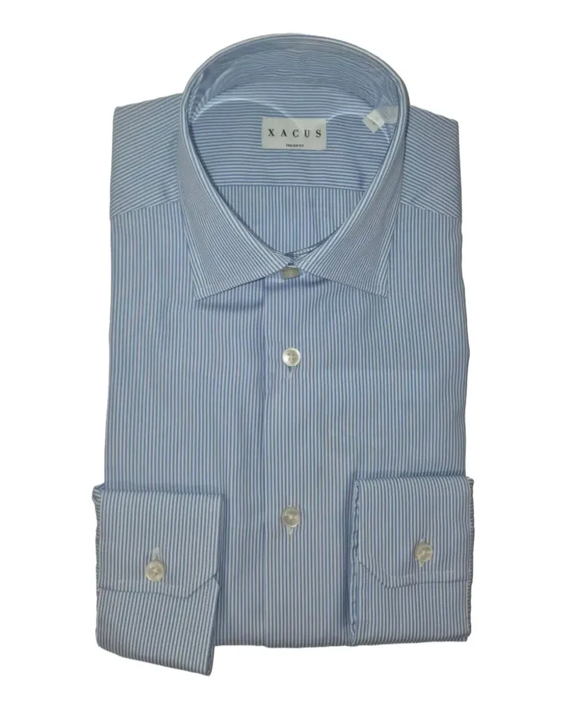 XACUS vertical-stripe shirt - Blau Blau