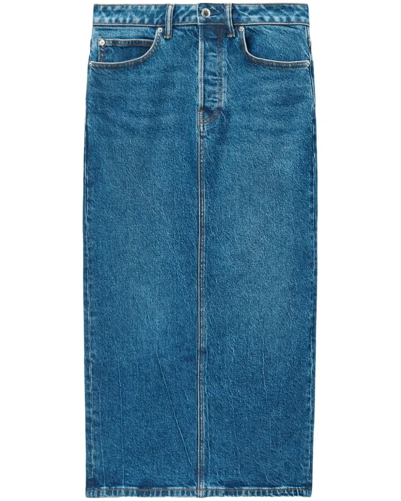 Alexander Wang Tief sitzender Jeans-Minirock - Blau Blau