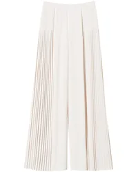 Twin-Set pleated georgette palazzo pants Nude