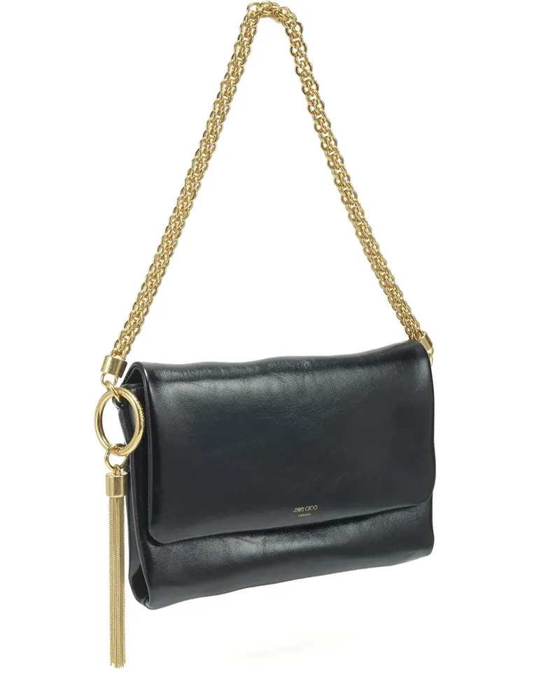 Jimmy Choo Callie flap chain-strap shoulder bag - Schwarz Schwarz