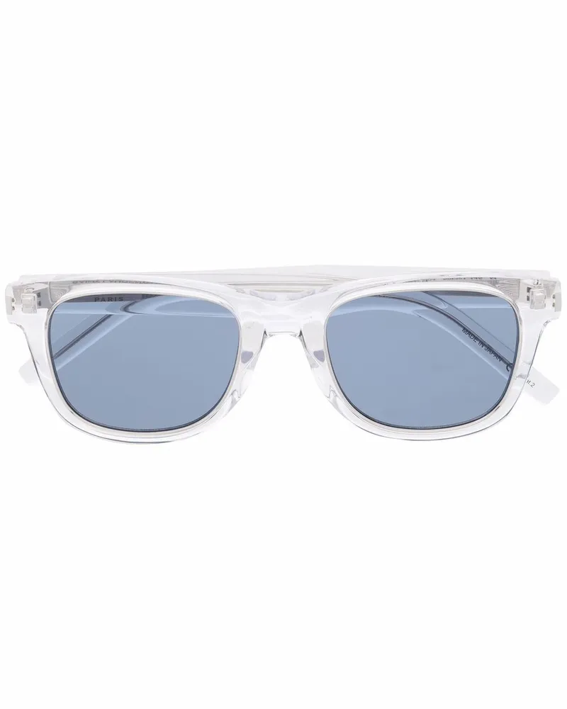 Saint Laurent Sonnenbrille mit breitem Gestell - Blau Blau