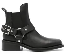 Chelsea-Boots im Biker-Look - Schwarz
