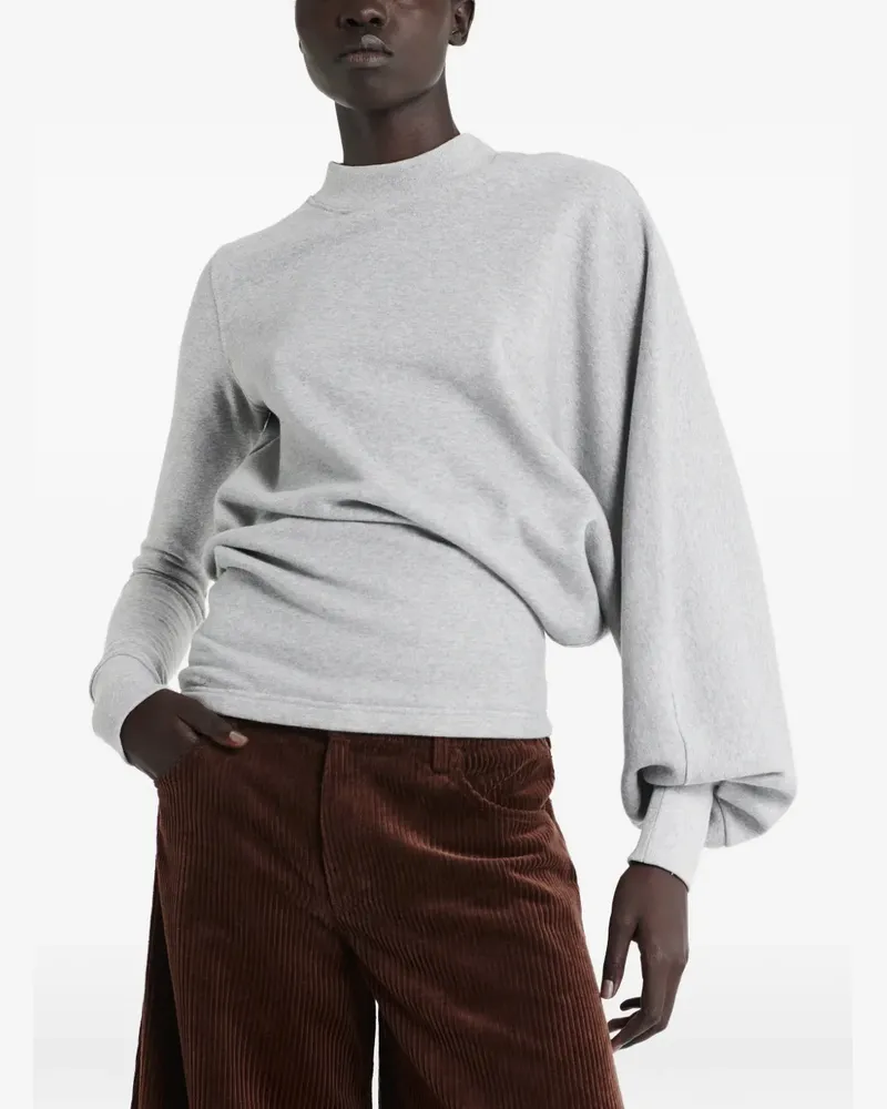 A.W.A.K.E. asymmetric slouched-sleeve sweatshirt - Grau Grau