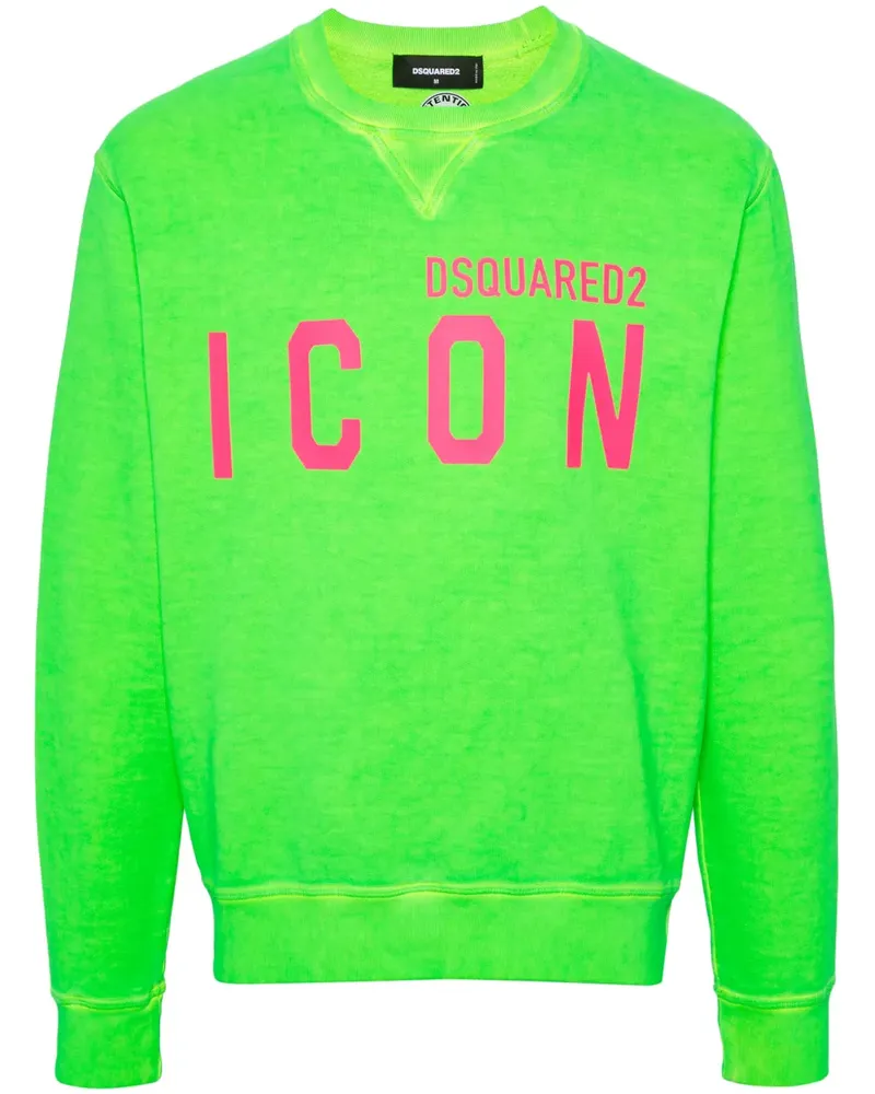 Dsquared2 Sweatshirt mit Logo-Print - Grün Grün