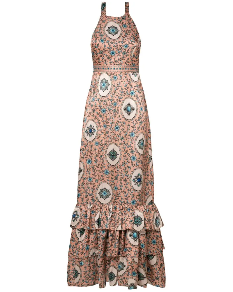 AGUA BENDITA Magnolia Cofre Maxikleid - Rosa Rosa