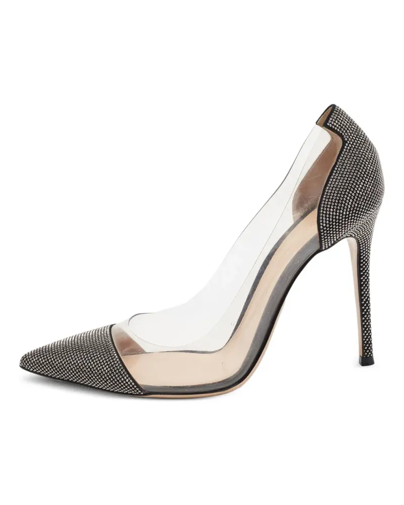 Gianvito Rossi Plexi Pumps mit Kristallen - Silber Silber