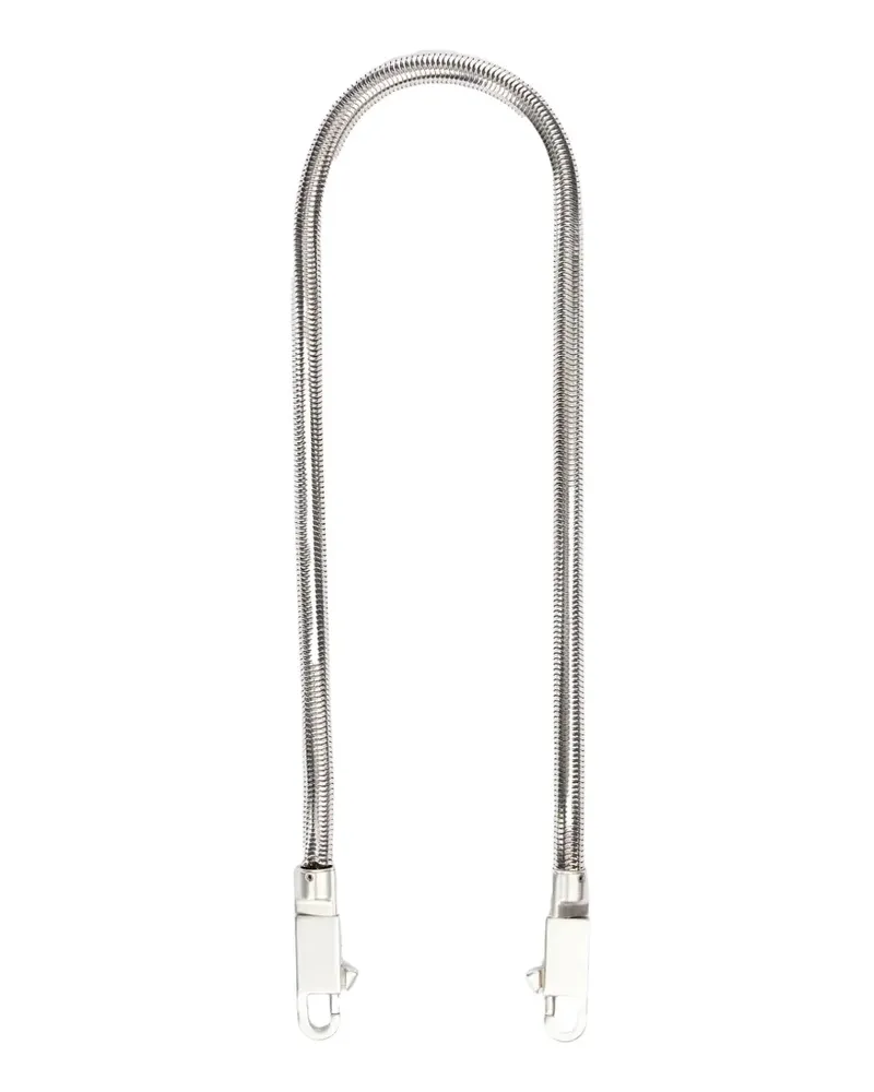 Rick Owens Schlangenkette mit Karabinerverschluss - Silber Silber