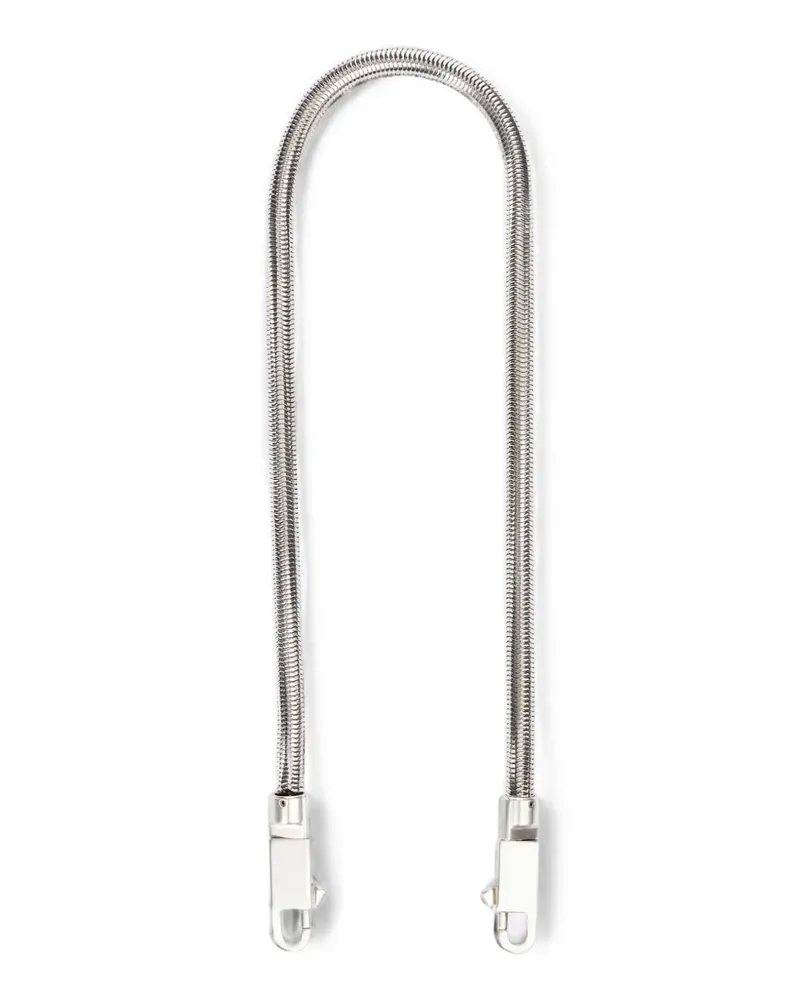 Rick Owens snake-link lobster-clasp chain - Silber Silber