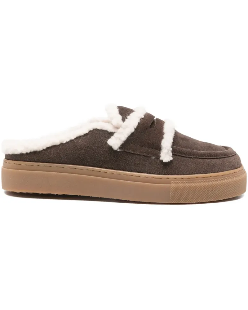 INUIKII Mules mit Shearling-Band - Braun Braun