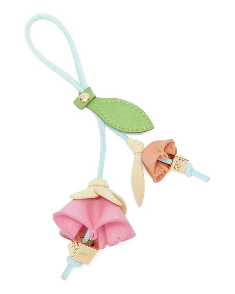 Ganni Schlüsselanhänger mit Blumen - Rosa Rosa