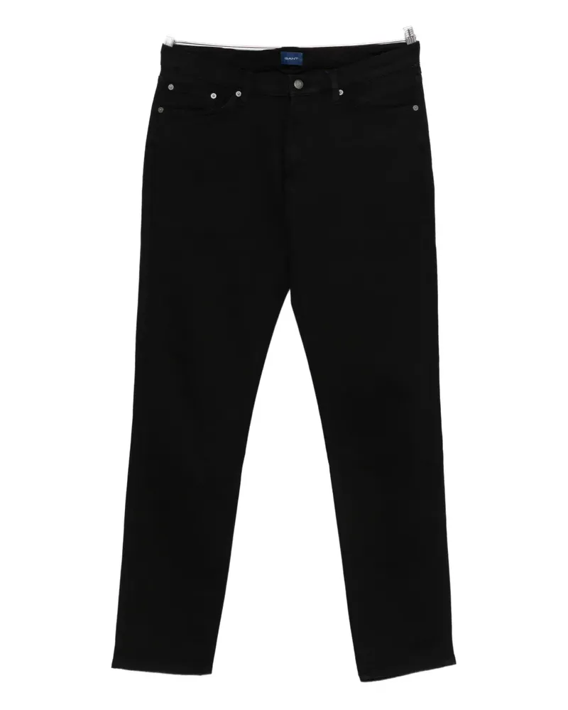Gant logo-patch pants - Schwarz Schwarz